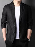 Plus Size Simple Korean Style Autumn Single Breasted Blazer for Men