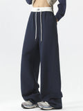 ‌Men's Casual Loose Fit Comfy Drawstring Wide Leg Sweatpants