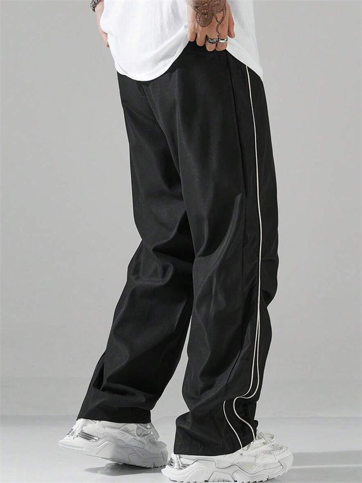 Men's Retro High Street Contrast Color Casual Sweatpants