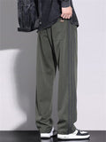 Men's Spring Casual Drawstring 3-Stripes Loose-Fit Straight Leg Pants