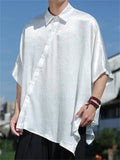 Men's Summer Cool Lapel Loose Short Sleeve Shirts