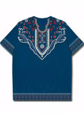 Men's Ethnic Style Totem Printed Quick-Dry Short Sleeve Shirts