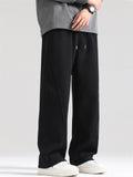 Men's Solid Color Casual Straight Wide Leg Sweatpants