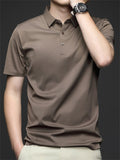 Summer Men's Seamless Cool Short Sleeve Polo Shirts