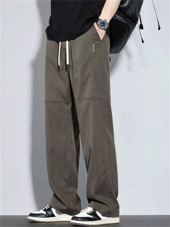 Men's Comfy Breathable Mid Waist Loose Fit Casual Cargo Pants