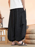 Men's Solid Color Drawstring Wide Leg Jogger Pants