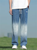 Men's Summer Cool Blue Gradient Straight Jeans