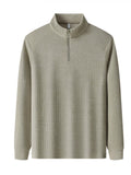 Men's Autumn Ribbed Raglan Sleeve Half Zip Sweatshirts