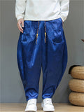 Men's Chinese Style Trendy Loong Print Wide-leg Bloomers Pants