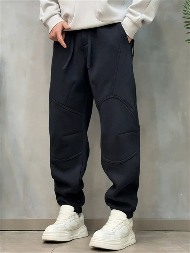‌Men's Winter Fleece Lined Warm Casual Jogger Sweatpants with Pockets