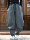 ‌Men's Chinese Zen Style Autumn Drawstring Harem Cuffed Pants