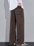 Men's Comfy Loose Drape Knitted Pattern Straight Leg Casual Pants