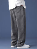 Men's Autumn High Street Loose Fit Straight Leg Casual Jeans
