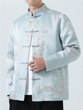 Men's Retro Chinese Style Floral Crane Jacquard Tangsuit Jackets