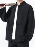 Men's Autumn Soft Chinese Style Buttons Tangsuit Jackets