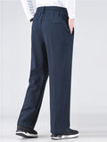 Men's Comfy Loose Straight Leg Casual Elastic Waist Pants