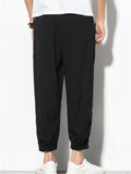 Men's Summer Comfort Simple Loose Fit Elastic Waist Carrot Pants