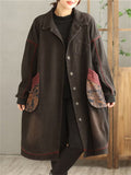 Retro Casual Patchwork Pockets Denim Jacket for Women