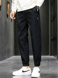 Causal Jogger Pants for Men with Elastic Waist and Cuffed Hems