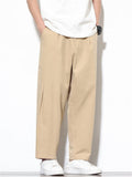 Men's Summer Simple Solid Color Casual Straight Pants
