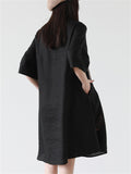 Women's Summer Simple Embroidery Round Neck Dress