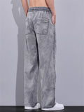 Men's Loose Straight Leg Lightweight Ice Silk Casual Jeans for Summer