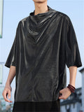 Men's Trendy Gradient Pile Collar Short Sleeve Shirts