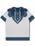 Men's Ethnic Style Totem Printed Quick-Dry Short Sleeve Shirts