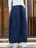 ‌Men's Winter Retro Warm Thermal Lined Corduroy Drawstring Pants