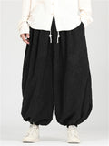 Men's Casual Trendy Solid Color Wide Leg Corduroy Bloomers Pants