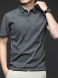 Summer Men's Seamless Cool Short Sleeve Polo Shirts
