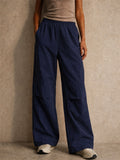 Women Streetwear Outdoor Wide Leg Baggy Cargo Parachute Pants