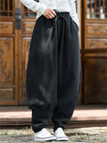 ‌Men's Chinese Zen Style Autumn Drawstring Harem Cuffed Pants