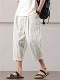 Men's Summer Lightweight Loose Fit Harem Beach Capri Pants
