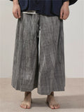 Men's Comfy Retro Chinese Style Texture Loose Wide-leg Pants