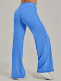 Women High Waisted Butt Lifting Loose Fit Flared Yoga Pants