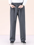 Men's Comfy Loose Straight Leg Casual Elastic Waist Pants