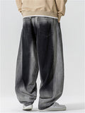 Men's Trendy Hiphop Style Distressed Gradient Wide Leg Jeans