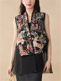 New Oriental Style Black Myth Element Embroidered TangSuit Vest