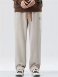 Men's Spring Autumn Comfort Loose Fit Straight Leg Pants with Pockets