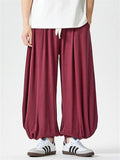 Men's Summer Retro Japanese Style Wide Leg Bloomers Pants