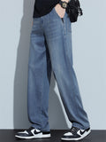Men's Summer Comfortable Loose Straight Leg Retro Denim Pants