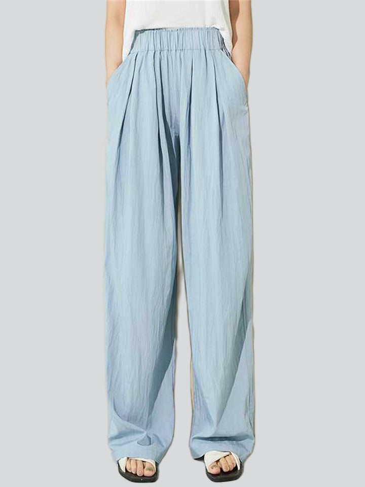 Women's Casual Simple Lightweight Elastic Waist Summer Pants