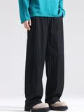 Men's Summer Elastic Waist Drape Wide Leg Straight Pants