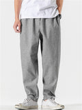 Casual Men's Linen Drawstring Straight Pants