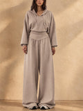 Women Oversized Hoodie and Wide Leg Pants Two Piece Lounge Set
