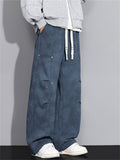 ‌Men's Soft High Street Starlit Sky Pattern Loose Fit Casual Pants‌