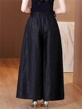 Women's Ethnic Style Embroidery Texture High Rise Wide Leg Pants