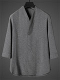 Men's Summer Cool Zen Style Stand Collar Half Sleeve Shirt