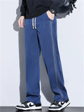 Men's Casual Straight Leg Side Patchwork Pants